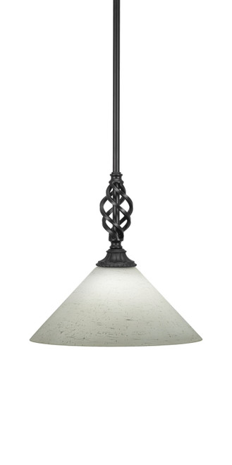Toltec Lighting - 80-MB-316 - One Light Mini Pendant - Eleganté - Matte Black