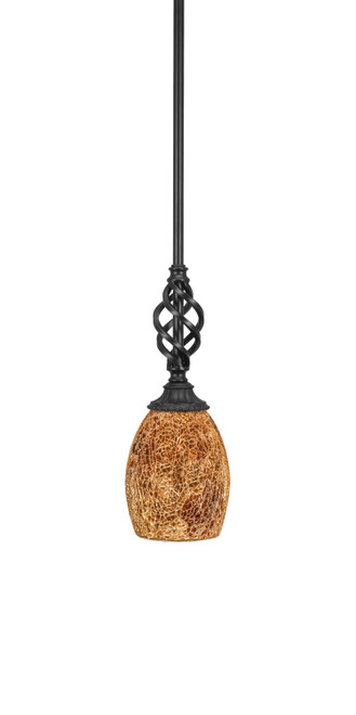 Toltec Lighting - 80-MB-4175 - One Light Mini Pendant - Eleganté - Matte Black