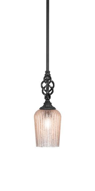Toltec Lighting - 80-MB-4253 - One Light Mini Pendant - Eleganté - Matte Black
