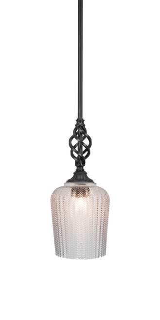 Toltec Lighting - 80-MB-4280 - One Light Mini Pendant - Eleganté - Matte Black