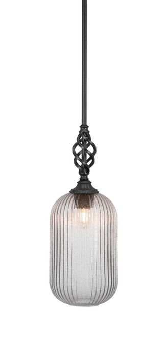 Toltec Lighting - 80-MB-4608 - One Light Mini Pendant - Eleganté - Matte Black