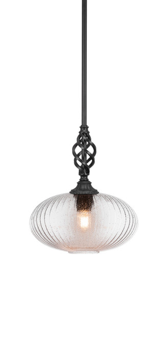 Toltec Lighting - 80-MB-4658 - One Light Mini Pendant - Eleganté - Matte Black
