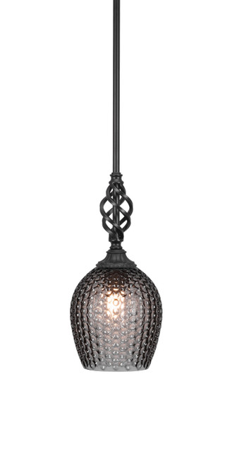 Toltec Lighting - 80-MB-4902 - One Light Mini Pendant - Eleganté - Matte Black