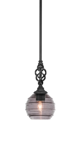 Toltec Lighting - 80-MB-5112 - One Light Mini Pendant - Eleganté - Matte Black