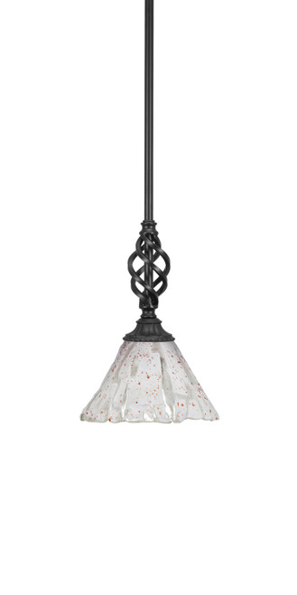 Toltec Lighting - 80-MB-7195 - One Light Mini Pendant - Eleganté - Matte Black