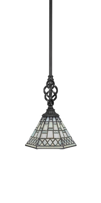 Toltec Lighting - 80-MB-9105 - One Light Mini Pendant - Eleganté - Matte Black