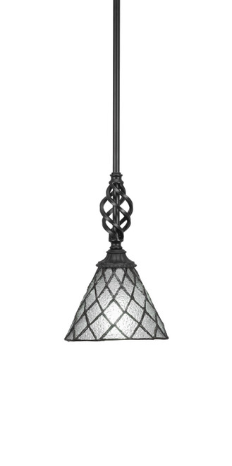 Toltec Lighting - 80-MB-9185 - One Light Mini Pendant - Eleganté - Matte Black