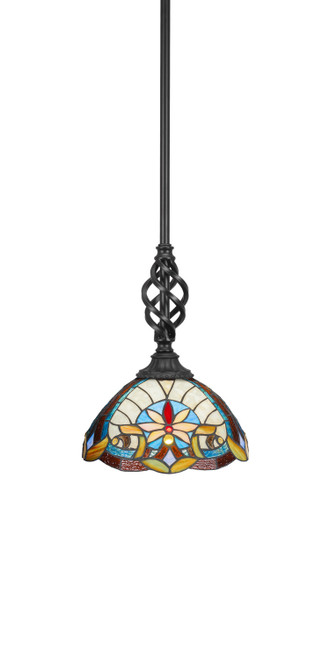 Toltec Lighting - 80-MB-9369 - One Light Mini Pendant - Eleganté - Matte Black