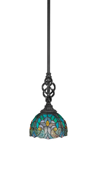 Toltec Lighting - 80-MB-9925 - One Light Mini Pendant - Eleganté - Matte Black