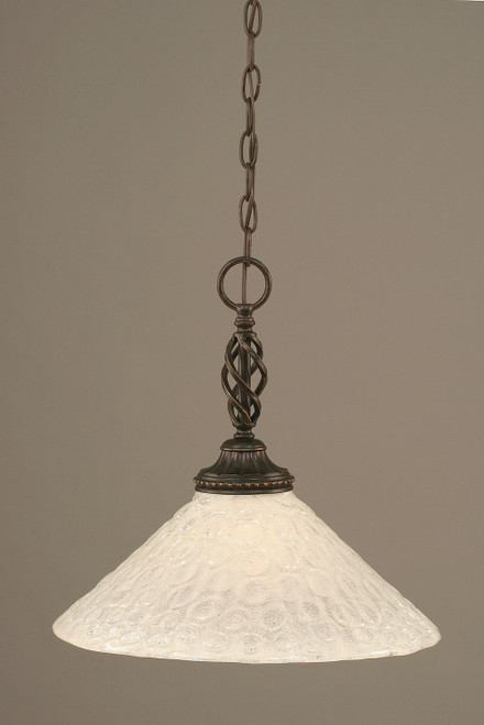 Toltec Lighting - 82-DG-411 - One Light Pendant - Eleganté - Dark Granite