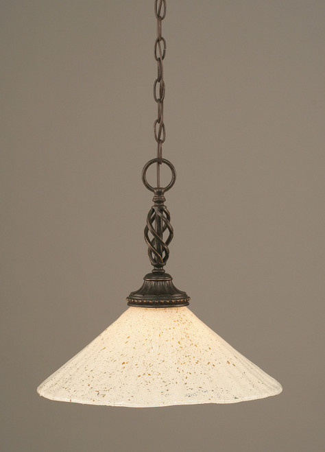 Toltec Lighting - 82-DG-714 - One Light Pendant - Eleganté - Dark Granite