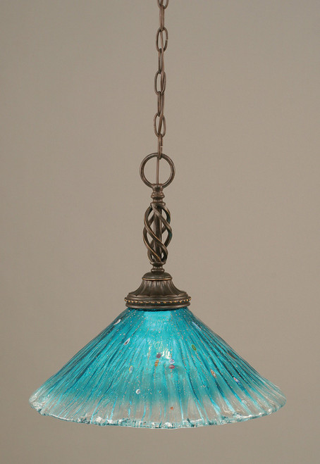 Toltec Lighting - 82-DG-715 - One Light Pendant - Eleganté - Dark Granite