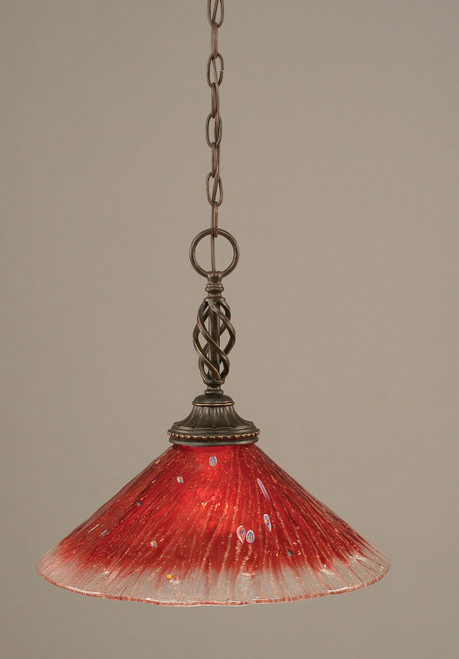 Toltec Lighting - 82-DG-716 - One Light Pendant - Eleganté - Dark Granite
