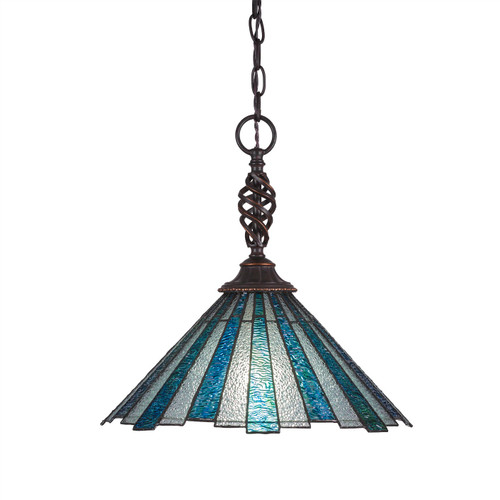 Toltec Lighting - 82-DG-932 - One Light Pendant - Eleganté - Dark Granite
