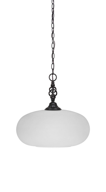 Toltec Lighting - 82-MB-216 - One Light Pendant - Eleganté - Matte Black