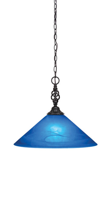 Toltec Lighting - 82-MB-415 - One Light Pendant - Eleganté - Matte Black