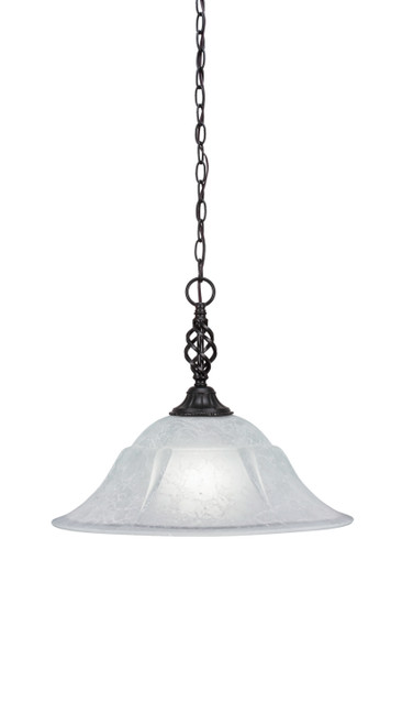 Toltec Lighting - 82-MB-53615 - One Light Pendant - Eleganté - Matte Black