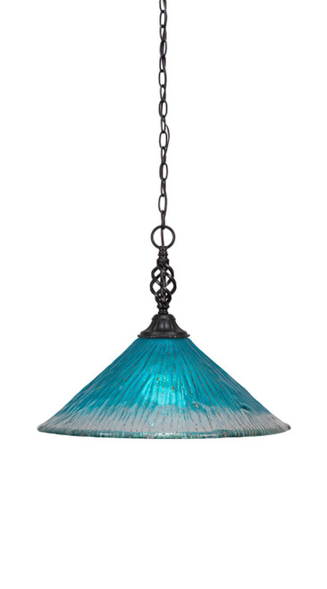 Toltec Lighting - 82-MB-715 - One Light Pendant - Eleganté - Matte Black