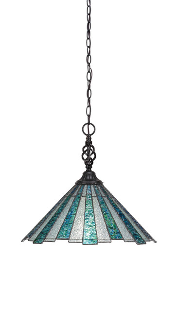 Toltec Lighting - 82-MB-932 - One Light Pendant - Eleganté - Matte Black
