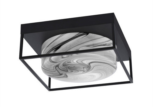 Toltec Lighting - 852-MB-9 - Two Light Flush Mount - Flush Mounts - Matte Black