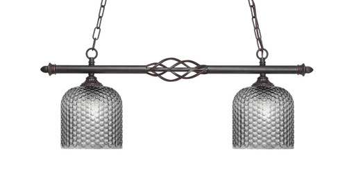 Toltec Lighting - 862-DG-4912 - Two Light Island Pendant - Eleganté - Dark Granite
