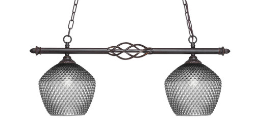 Toltec Lighting - 862-DG-4922 - Two Light Island Pendant - Eleganté - Dark Granite