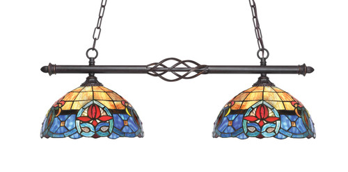 Toltec Lighting - 862-DG-9359 - Two Light Island Pendant - Eleganté - Dark Granite