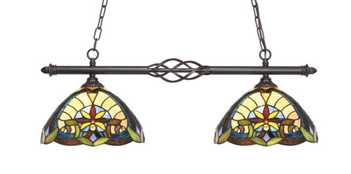 Toltec Lighting - 862-DG-9369 - Two Light Island Pendant - Eleganté - Dark Granite