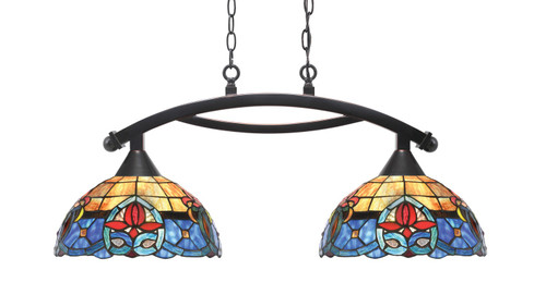 Toltec Lighting - 872-BC-9359 - Two Light Island Pendant - Bow - Black Copper