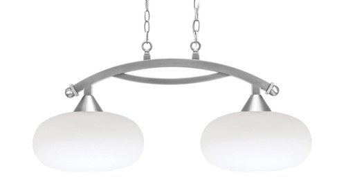 Toltec Lighting - 872-BN-216 - Two Light Island Pendant - Bow - Brushed Nickel