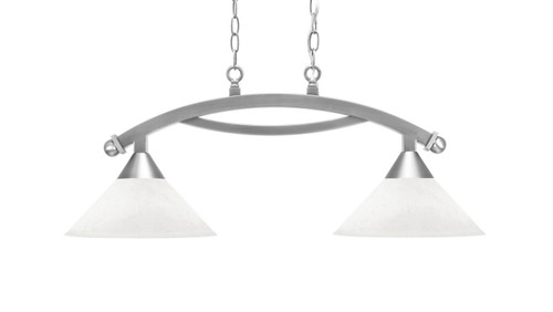 Toltec Lighting - 872-BN-314 - Two Light Island Pendant - Bow - Brushed Nickel