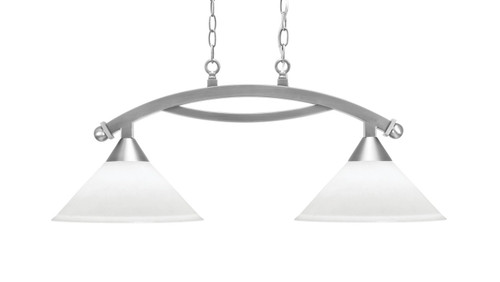 Toltec Lighting - 872-BN-316 - Two Light Island Pendant - Bow - Brushed Nickel