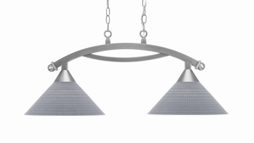 Toltec Lighting - 872-BN-4002 - Two Light Island Pendant - Bow - Brushed Nickel