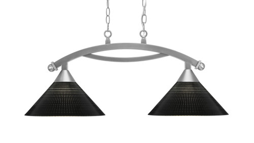 Toltec Lighting - 872-BN-4009 - Two Light Island Pendant - Bow - Brushed Nickel