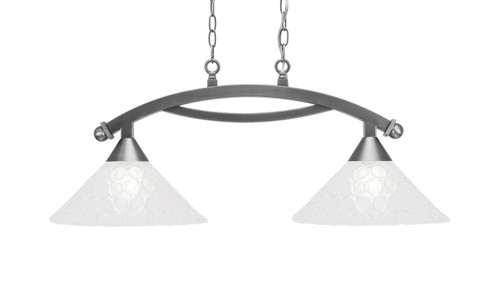 Toltec Lighting - 872-BN-441 - Two Light Island Pendant - Bow - Brushed Nickel