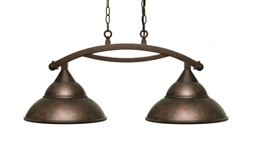 Toltec Lighting - 872-BRZ-428-BRZ - Two Light Island Bar - Bow - Bronze