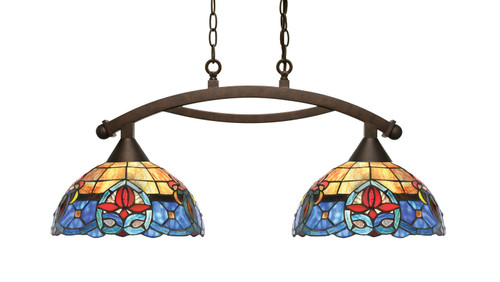 Toltec Lighting - 872-BRZ-9359 - Two Light Island Pendant - Bow - Bronze
