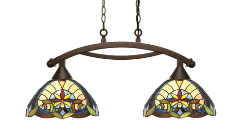 Toltec Lighting - 872-BRZ-9369 - Two Light Island Pendant - Bow - Bronze