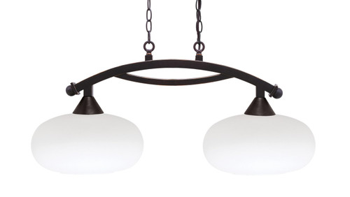 Toltec Lighting - 872-DG-216 - Two Light Island Pendant - Bow - Dark Granite