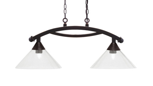 Toltec Lighting - 872-DG-306 - Two Light Island Pendant - Bow - Dark Granite