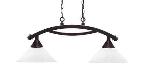 Toltec Lighting - 872-DG-314 - Two Light Island Pendant - Bow - Dark Granite