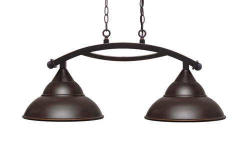 Toltec Lighting - 872-DG-428-DG - Two Light Island Pendant - Bow - Dark Granite