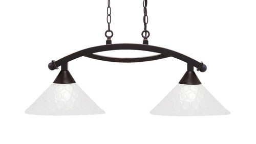 Toltec Lighting - 872-DG-441 - Two Light Island Pendant - Bow - Dark Granite