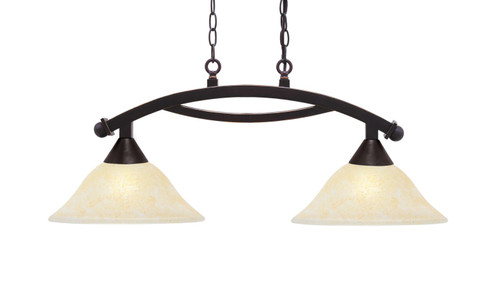 Toltec Lighting - 872-DG-523 - Two Light Island Bar - Bow - Dark Granite