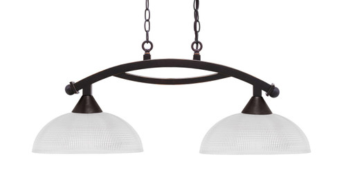 Toltec Lighting - 872-DG-540 - Two Light Island Pendant - Bow - Dark Granite