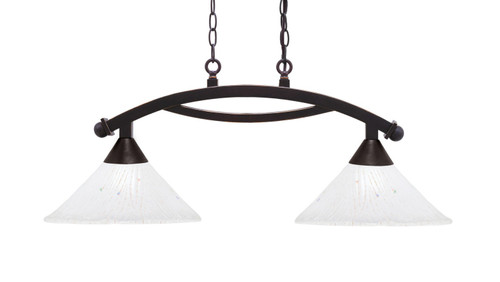 Toltec Lighting - 872-DG-701 - Two Light Island Pendant - Bow - Dark Granite