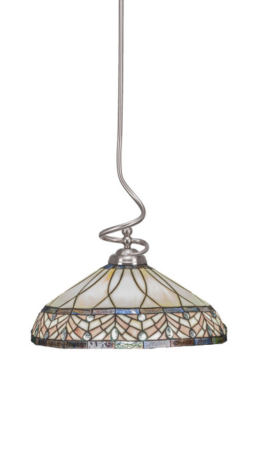 Toltec Lighting - 900-BN-948 - One Light Pendant - Capri - Brushed Nickel
