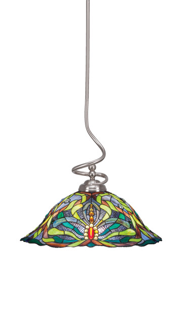 Toltec Lighting - 900-BN-990 - One Light Pendant - Capri - Brushed Nickel