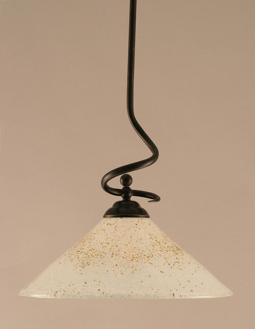 Toltec Lighting - 900-DG-714 - One Light Pendant - Capri - Dark Granite