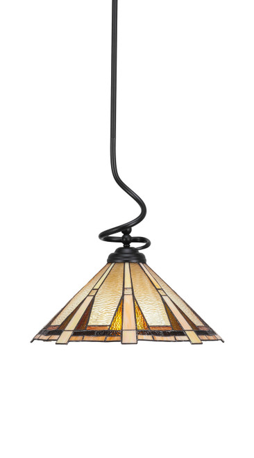 Toltec Lighting - 900-MB-934 - One Light Pendant - Capri - Matte Black